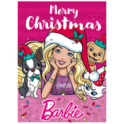 Продуктови Категории Шоколади Коледен календар с 24 шоколадчета Barbie 75 гр.